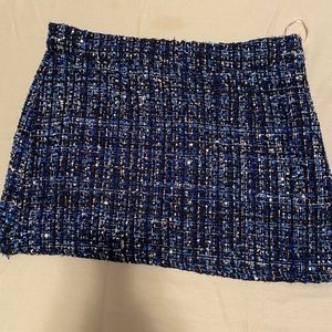 Sparkly navy f21 mini tweed skirt